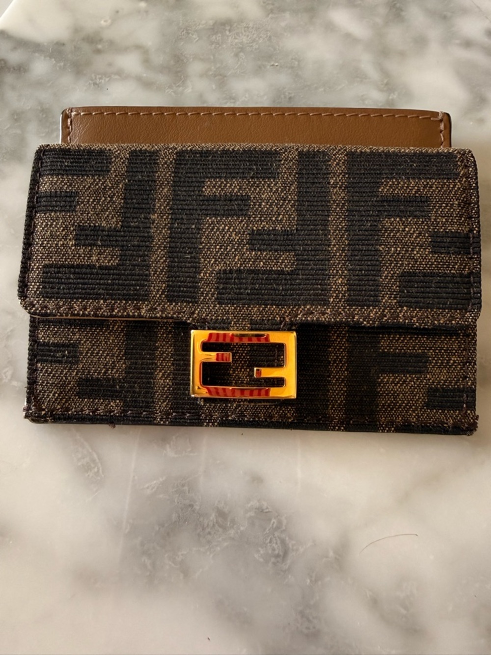 Like new! Fendi Baguette Zucca Cardholder Wallet! - Picture 8 of 12